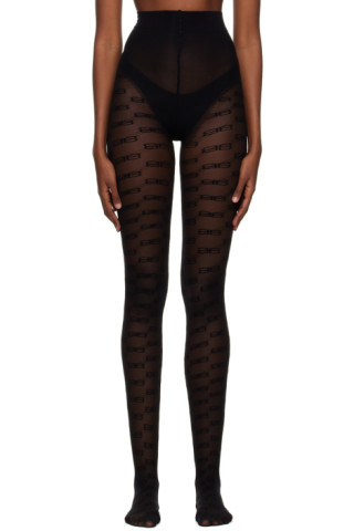 Logo Monogram Tights Black