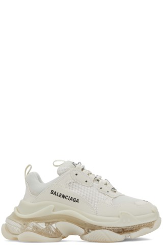 Balenciaga: オフホワイト Triple S スニーカー | SSENSE 日本