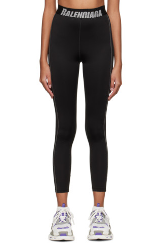 Balenciaga: Black Athletic Cut Leggings