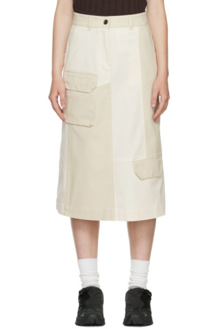 Daniëlle Cathari: White Cotton Midi Skirt | SSENSE