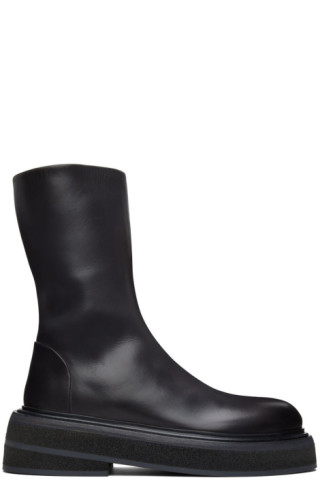 Marsèll: Gray Zuccone Tronchetto Boots | SSENSE