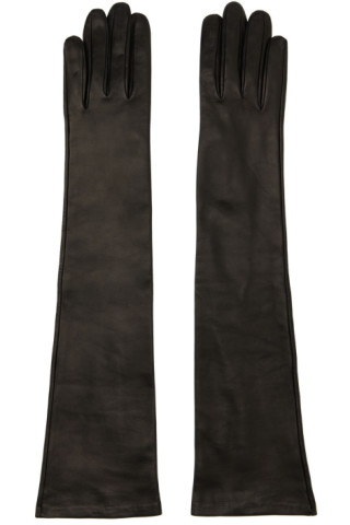 Dries Van Notenのブラック ロング レザーグローブがセール中
