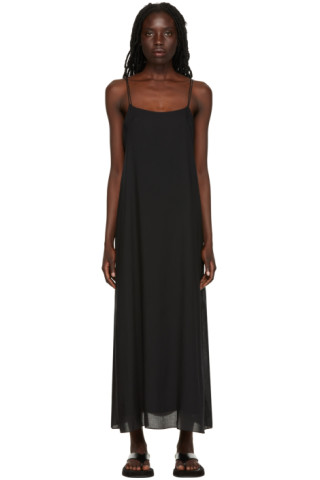 The Row: SSENSE Exclusive Black Kula Maxi Dress | SSENSE