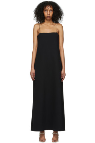 The Row: Black Cenoa Maxi Dress | SSENSE Canada