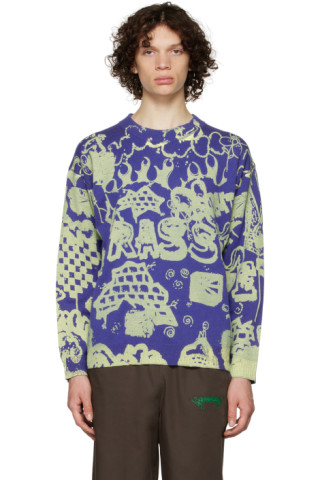 Blue Spray Sweater by Rassvet on Sale