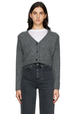 SSENSE Exclusive Gray Cropped Cardigan by Arch The on Sale