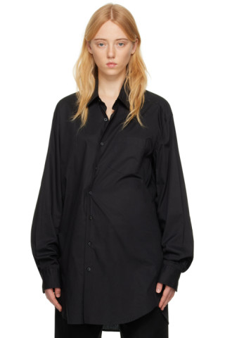 Ann Demeulemeester: Black Elisabeth Shirt | SSENSE
