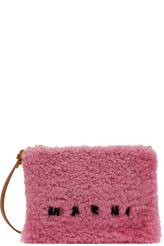 Museo Soft Mini Bag in bright pink shearling
