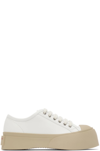 Marni: White & Beige Pablo Sneakers | SSENSE