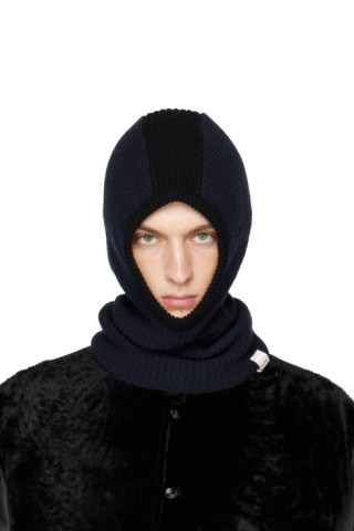 Marni: Navy Virgin Wool Balaclava | SSENSE