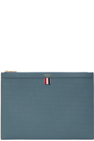 Thom Browne: Blue Medium Document Holder | SSENSE