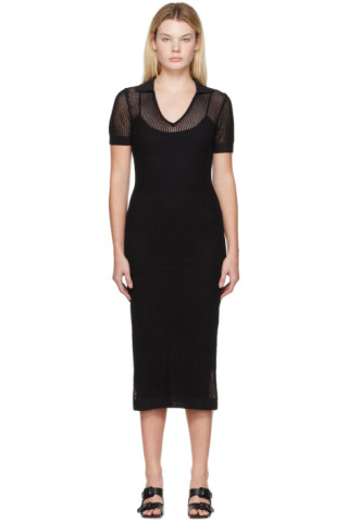 Black Oceane Midi Dress by Staud on Sale
