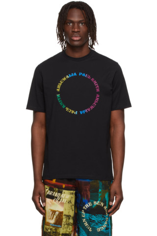 【関税込み】Ahluwalia &PaulSmith SSENSE限定 ブラック Tシャツ Ahluwalia &PaulSmithのSSENSE 日本限定 ブラック Tシャツがセール中