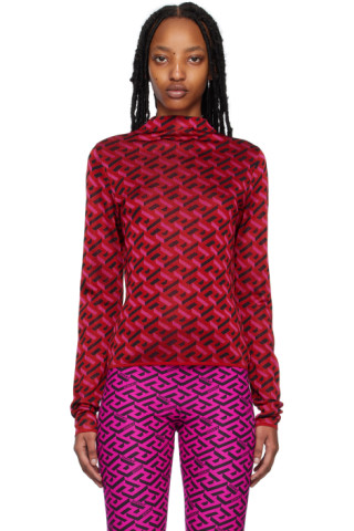 Versaceのレッド ラ グレカ セーターがセール中