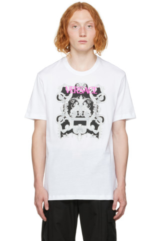 Versace: White Baroque T-Shirt | SSENSE