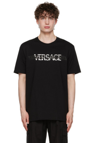 Versace: Black Greca T-Shirt | SSENSE