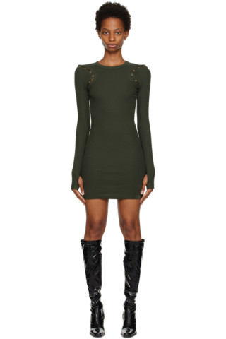 Dion Lee: Khaki Hook & Eye Minidress | SSENSE