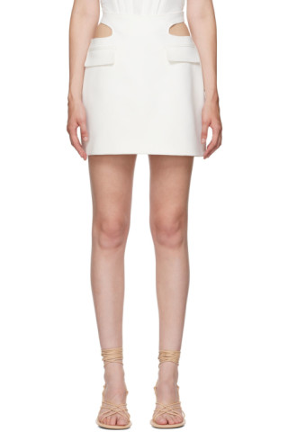 【関税込み】Dion Lee ホワイト Y Front ミニスカート Dion Leeのホワイト Y Front ミニスカートがセール中