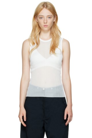 Dion Lee: Off-White Rib Tank Top | SSENSE