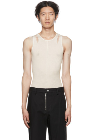 Dion Lee: Off-White Cutout Tank Top | SSENSE