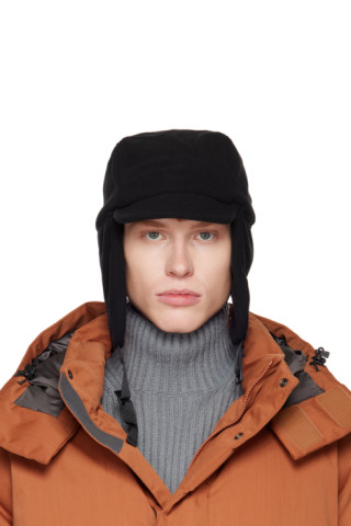 Snow Peak: Black Grid Fleece Warm Cap | SSENSE Canada