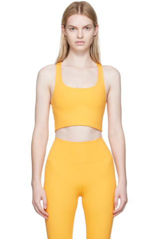 Girlfriend Collective: Orange Paloma Sport Bra | SSENSE