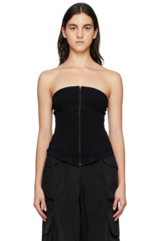 Hyein Seo: Black Thermal Tank Top | SSENSE Canada