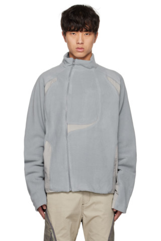 HYEIN SEO: Gray Paneled Jacket | SSENSE