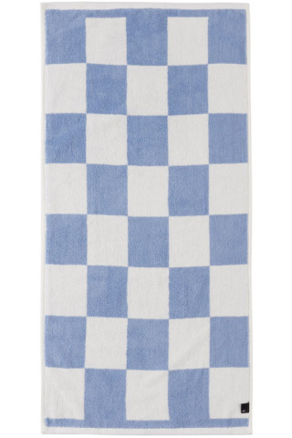 Blue & White Check Hand Towel by HAY | SSENSE Canada