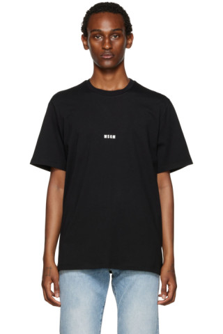 MSGM: Black Logo T-Shirt | SSENSE