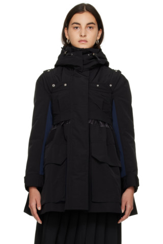 sacai Black Paneled Vest