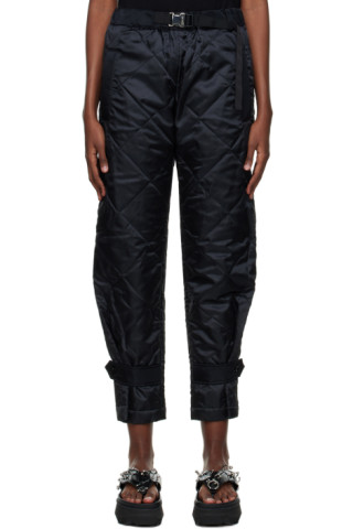 sacai: Black Insulated Trousers | SSENSE
