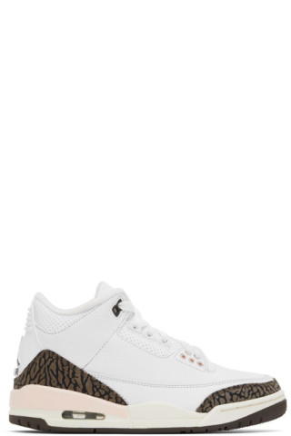 Nike Jordan: White AirJordan 3 Retro Sneakers | SSENSE Canada