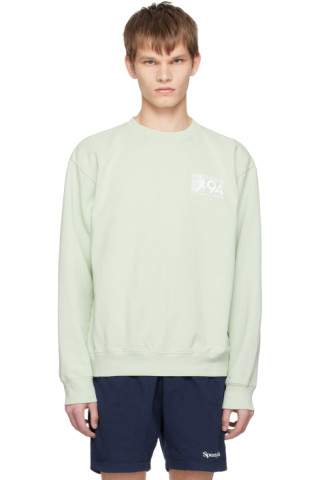 Green 94 California Sweatshirt by Sporty & Rich on Sale