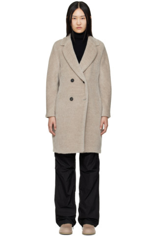 Taupe Roseto Coat by S Max Mara on Sale