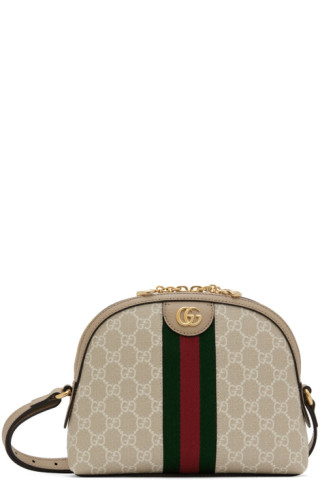 Gucci Off-White Leather Small Web Ophidia GG Shoulder Bag Gucci
