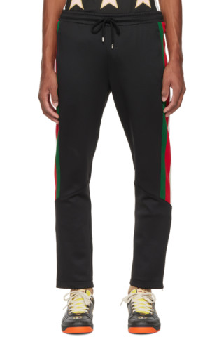 Gucci: Black Web Lounge Pants | SSENSE