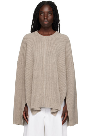 Beige Cape Sweater by Peter Do on Sale