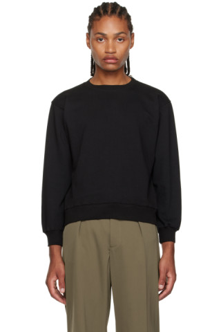 3MAN: Black Rugby Sweatshirt | SSENSE