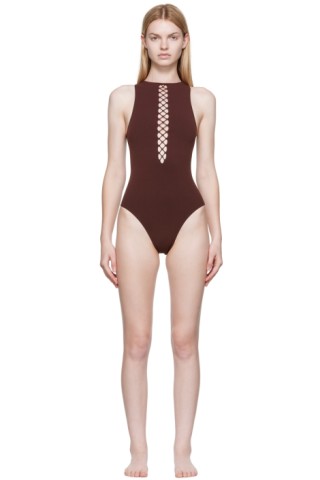 ALAÏA Women's Corset One Piece Swimsuit