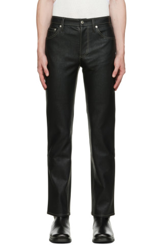 SSENSE Exclusive Londré Faux-Leather Trousers Ssense Uomo Abbigliamento Pantaloni e jeans Pantaloni Pantaloni di pelle 