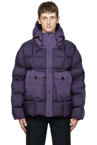 Ten c: Purple Tempest Combo Down Jacket | SSENSE Canada