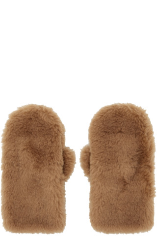 Yves Salomon - Meteo - Brown Shearling Mittens