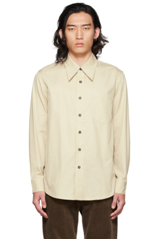 SSENSE Exclusive Beige Pocket Shirt by DRAE on Sale