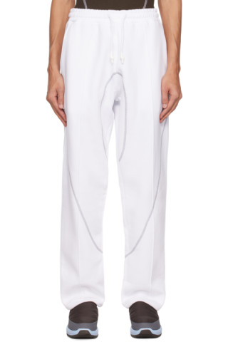 Saul Nash: White Overlock Stitch Lounge Pants | SSENSE