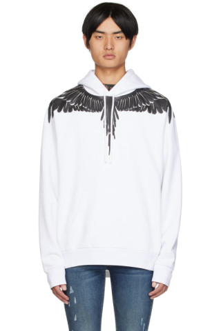 White Icon Wings Hoodie by Marcelo Burlon County of Milan on Sale