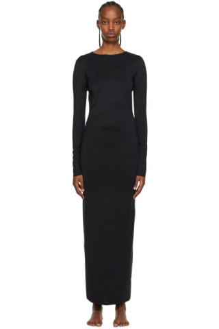 Black Smooth Lounge Maxi Dress by SKIMS on Sale