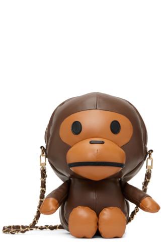 BAPE: Brown Baby Milo Plush Doll Bag | SSENSE