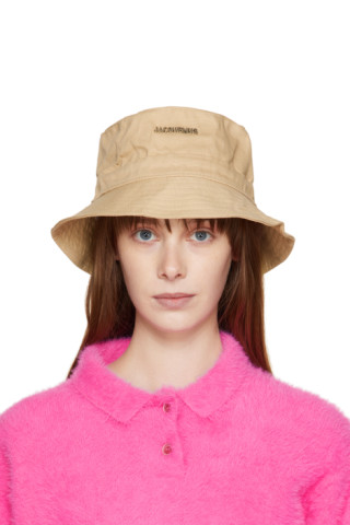 JACQUEMUS ベージュ バケットハット 100%コットン JACQUEMUSのLe Papierコレクション ベージュ Le Bob Gadjo