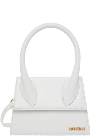 Jacquemus: White 'Le Grand Chiquito' Top Handle Bag | SSENSE